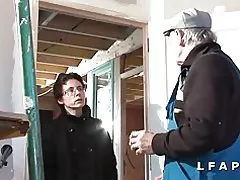 Të pjekur francaise të rënda sodomisee dans un gangbang avec papy